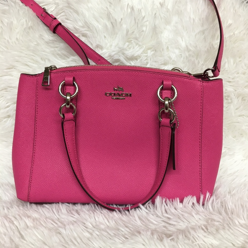 SOLD! Coach Bag Bright Pink - Picture 3 of 12